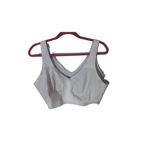 Honeylove V-Neck Bra White Wireless Support